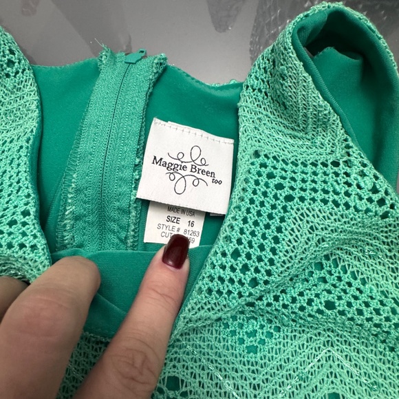 Women’s Maggie Breen Brand Green Sleeveless Dress *SEE NOTES* - Picture 13 of 13